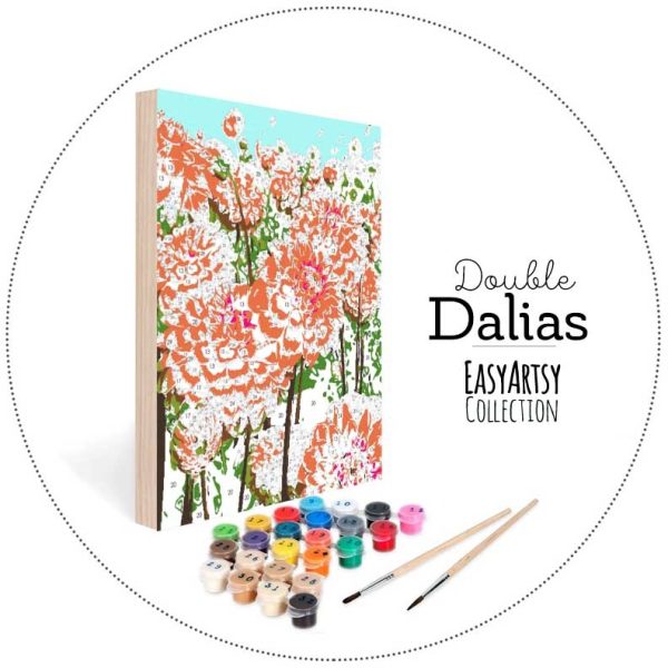 Double Dahlias | EasyArtsy Paint by Number