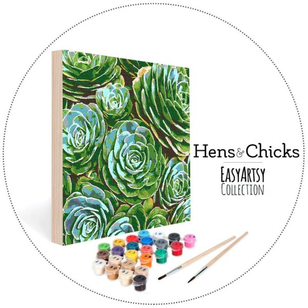 Hens & Chicks | EasyArtsy Paint by Number