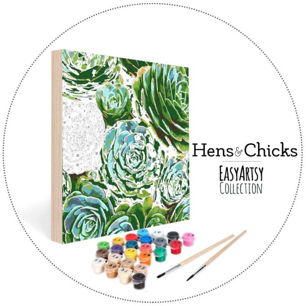 Hens & Chicks | EasyArtsy Paint by Number